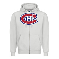 Dove Grey canadiens Zipper Hoodie - linhVisuals