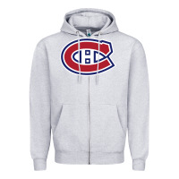 Heather Grey canadiens Zipper Hoodie - linhVisuals