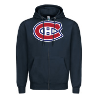 Navy canadiens Zipper Hoodie - linhVisuals
