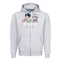 Heather Grey gon killua Zipper Hoodie - linhVisuals