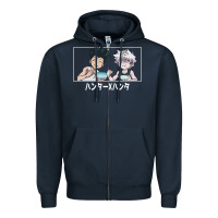 Navy gon killua Zipper Hoodie - linhVisuals