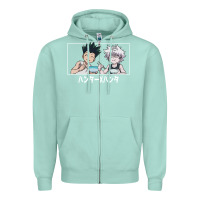 Seafoam gon killua Zipper Hoodie - linhVisuals