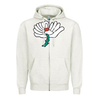 Oatmeal Heather yorkshire county cricket club Zipper Hoodie - linhVisuals