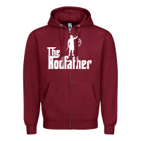 Burgundy Fishing The Rodfather Zipper Hoodie - linhVisuals