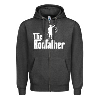 Charcoal Heather Fishing The Rodfather Zipper Hoodie - linhVisuals