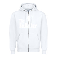 White Fishing The Rodfather Zipper Hoodie - linhVisuals