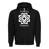 Black BREAKING BENJAMIN - BLACK AND WHITE Zipper Hoodie - linhVisuals