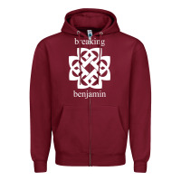 Burgundy BREAKING BENJAMIN - BLACK AND WHITE Zipper Hoodie - linhVisuals