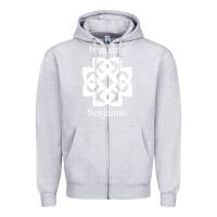 Heather Grey BREAKING BENJAMIN - BLACK AND WHITE Zipper Hoodie - linhVisuals