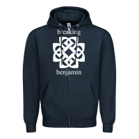 Navy BREAKING BENJAMIN - BLACK AND WHITE Zipper Hoodie - linhVisuals