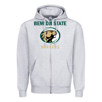 Heather Grey bemidji state beavers, gear Zipper Hoodie - linhVisuals
