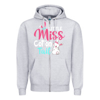 Heather Grey little miss cottontail easter Zipper Hoodie - linhVisuals