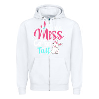 White little miss cottontail easter Zipper Hoodie - linhVisuals
