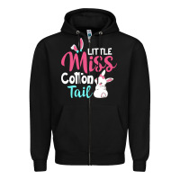 Black little miss cottontail easter Zipper Hoodie - linhVisuals