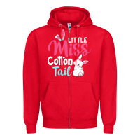 Red little miss cottontail easter Zipper Hoodie - linhVisuals