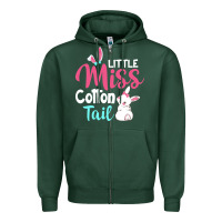 Sports Green little miss cottontail easter Zipper Hoodie - linhVisuals