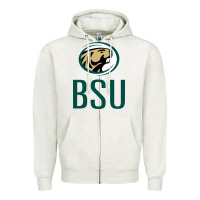Oatmeal Heather bemidji state beavers, bsu, gear Zipper Hoodie - linhVisuals