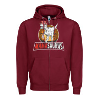 Burgundy mamasaurus Zipper Hoodie - linhVisuals