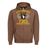 Chestnut Airborne 101st division Zipper Hoodie - linhVisuals