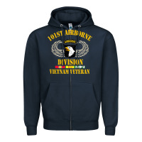 Navy Airborne 101st division Zipper Hoodie - linhVisuals