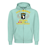 Seafoam Airborne 101st division Zipper Hoodie - linhVisuals