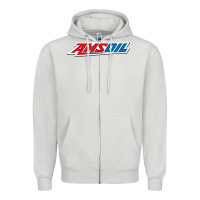 Dove Grey #amsoil Zipper Hoodie - linhVisuals