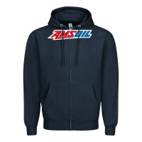 Navy #amsoil Zipper Hoodie - linhVisuals