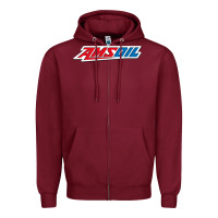 Burgundy #amsoil Zipper Hoodie - linhVisuals