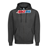 Charcoal Heather #amsoil Zipper Hoodie - linhVisuals