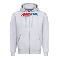 Heather Grey #amsoil Zipper Hoodie - linhVisuals