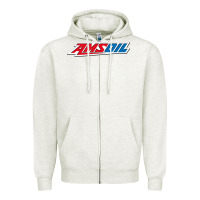 Oatmeal Heather #amsoil Zipper Hoodie - linhVisuals
