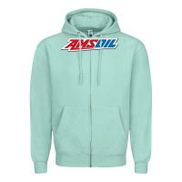 Seafoam #amsoil Zipper Hoodie - linhVisuals