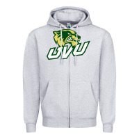 Heather Grey UVU, education Zipper Hoodie - linhVisuals