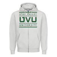 Dove Grey uvu, utah valley, education Zipper Hoodie - linhVisuals