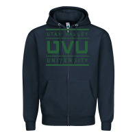 Navy uvu, utah valley, education Zipper Hoodie - linhVisuals