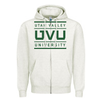 Oatmeal Heather uvu, utah valley, education Zipper Hoodie - linhVisuals