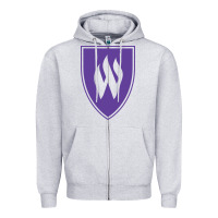 Heather Grey weber st, education Zipper Hoodie - linhVisuals