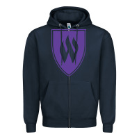 Navy weber st, education Zipper Hoodie - linhVisuals