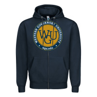 Navy wgu, studies in utah Zipper Hoodie - linhVisuals