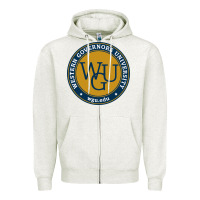 Oatmeal Heather wgu, studies in utah Zipper Hoodie - linhVisuals