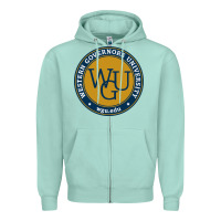 Seafoam wgu, studies in utah Zipper Hoodie - linhVisuals