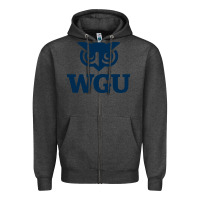 Charcoal Heather western, governors, education Zipper Hoodie - linhVisuals