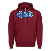 Burgundy st. paul saints Zipper Hoodie - linhVisuals