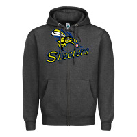 Charcoal Heather sugar land skeeters Zipper Hoodie - linhVisuals