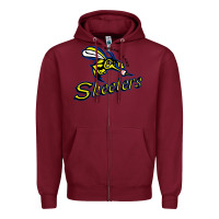 Burgundy sugar land skeeters Zipper Hoodie - linhVisuals