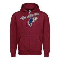 Burgundy tri city dust baseball Zipper Hoodie - linhVisuals