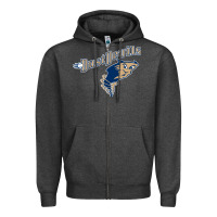 Charcoal Heather tri city dust baseball Zipper Hoodie - linhVisuals