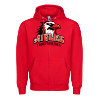 Red trois rivières aigles Zipper Hoodie - linhVisuals