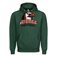 Sports Green trois rivières aigles Zipper Hoodie - linhVisuals