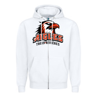 White trois rivières aigles Zipper Hoodie - linhVisuals